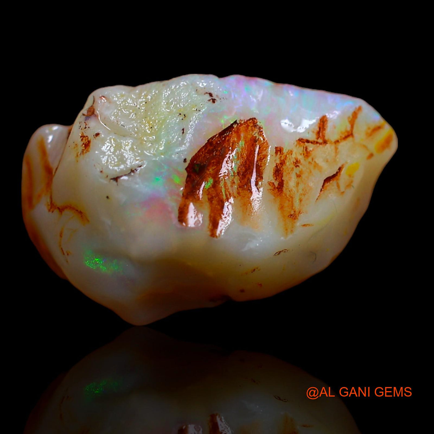 7.65 Cts Unheated Australian Fire Opal Loose Gemstone Fancy Rough Natural 18x9x8 mm RA-201