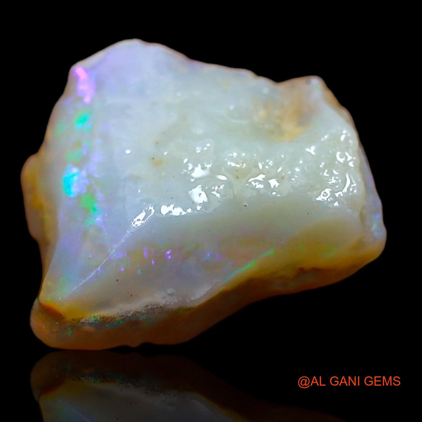 Natural Fire Opal Gemstone 3.30 Cts Loose Fancy Rough From Australia 12x10x5 mm RA-222