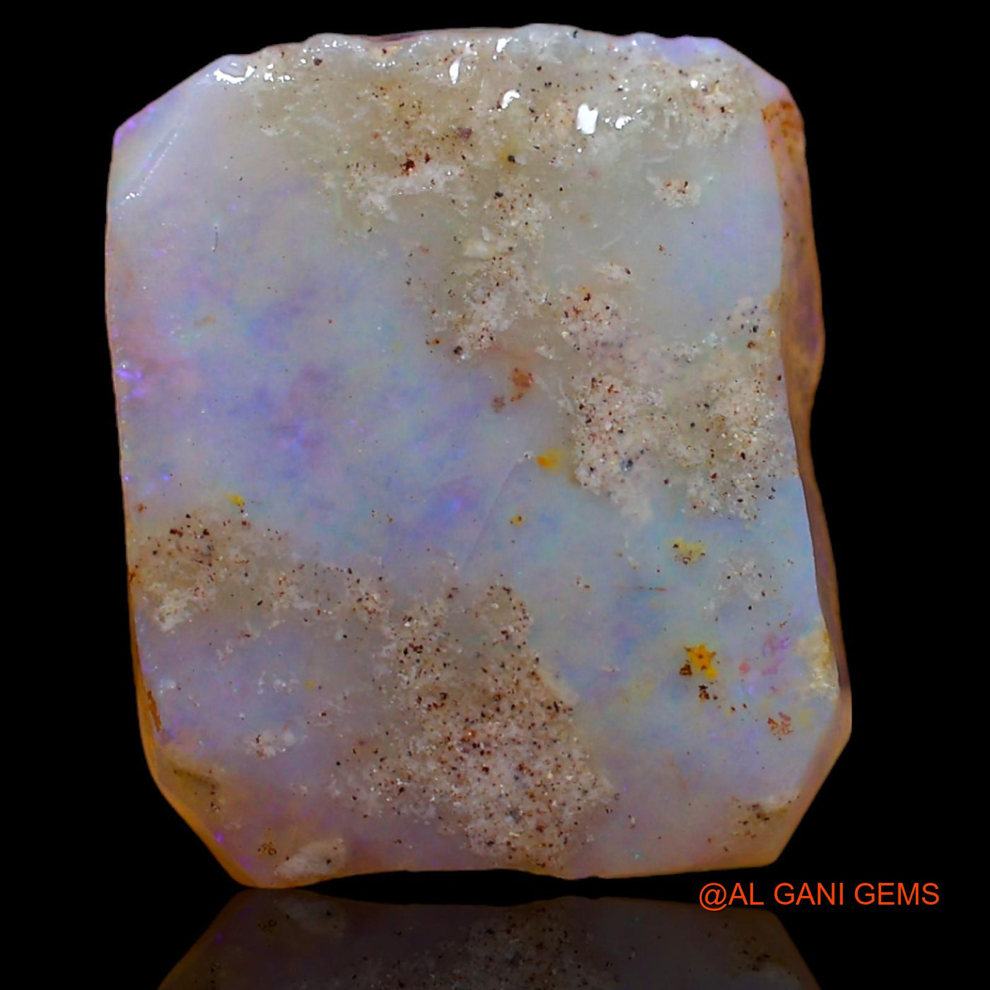 5.55 Cts Natural Australian Fire Opal Loose Gemstone Fancy Rough 16x13x3 mm RA-243