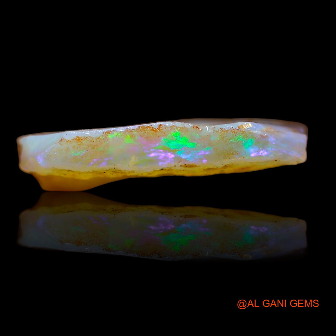 5.55 Cts Natural Australian Fire Opal Loose Gemstone Fancy Rough 16x13x3 mm RA-243