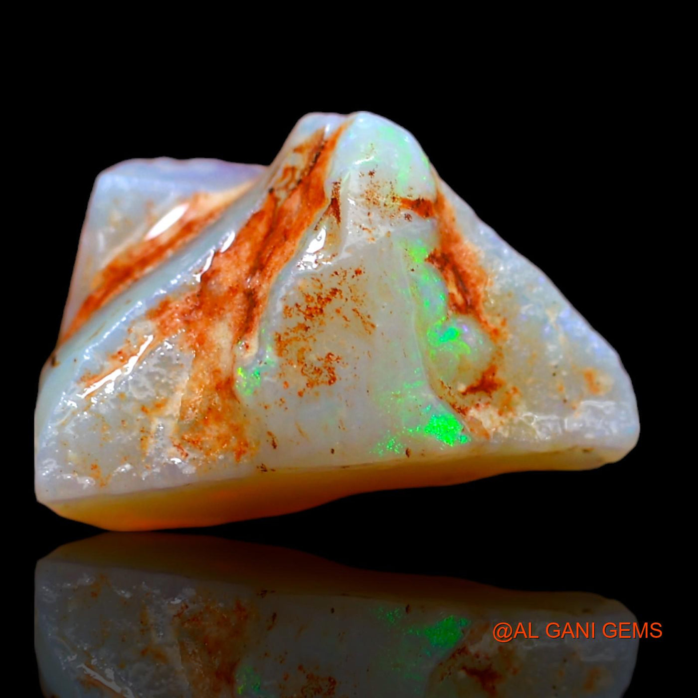 Natural Fire Opal Gemstone 4.85 Cts Loose Fancy Rough From Australia 15x9x6 mm RA-250