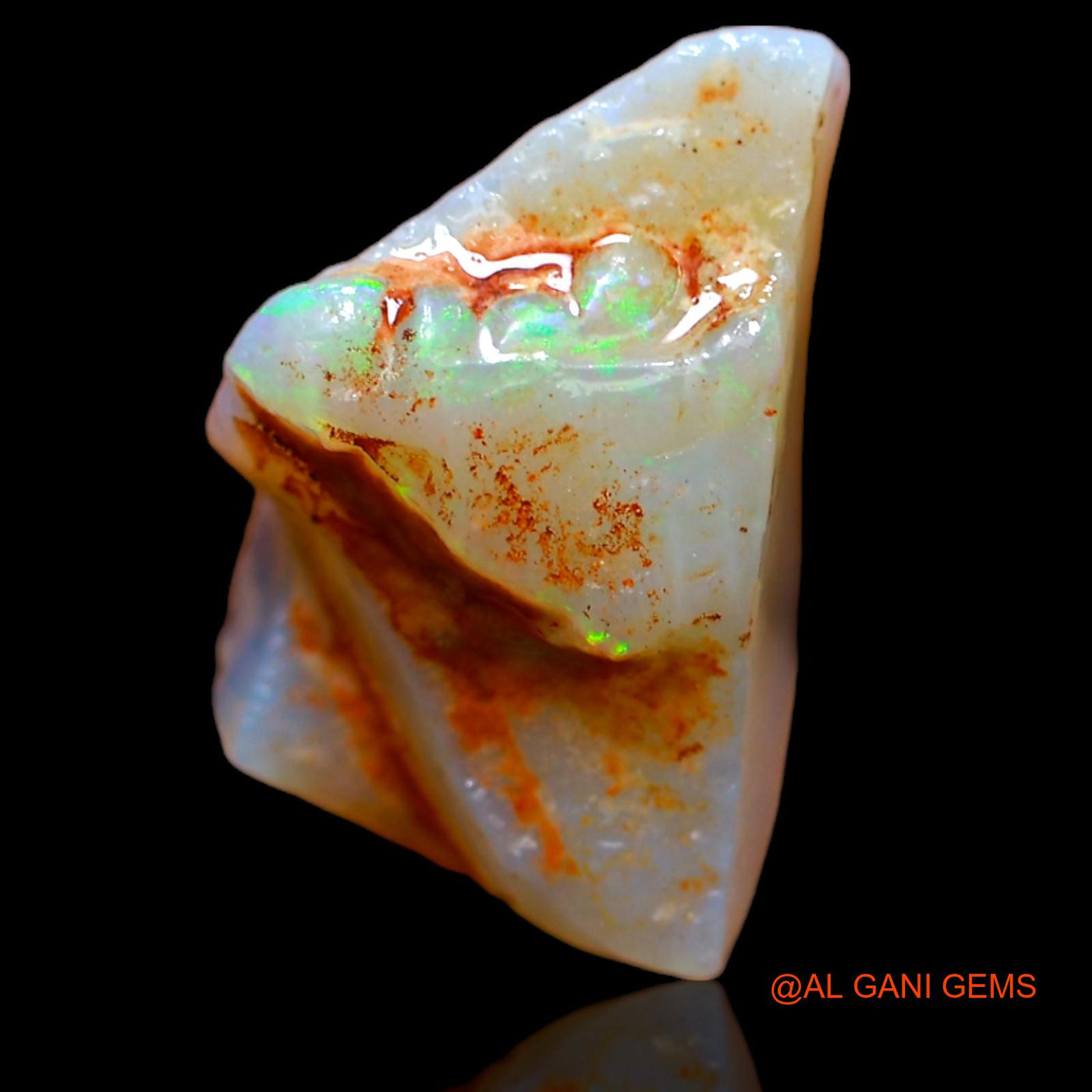 Natural Fire Opal Gemstone 4.85 Cts Loose Fancy Rough From Australia 15x9x6 mm RA-250