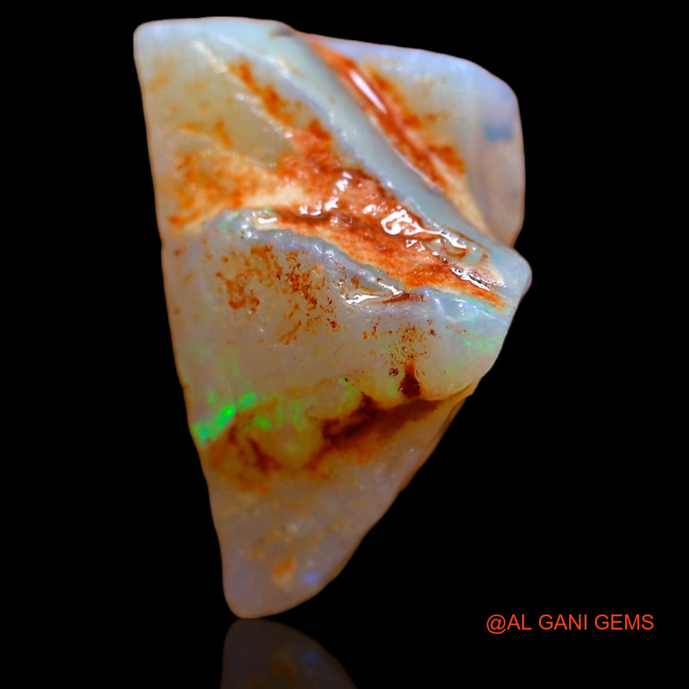 Natural Fire Opal Gemstone 4.85 Cts Loose Fancy Rough From Australia 15x9x6 mm RA-250