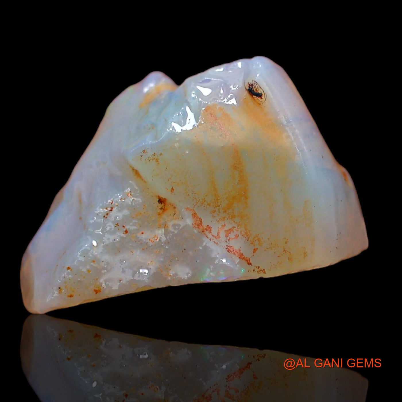 Natural Fire Opal Gemstone 4.85 Cts Loose Fancy Rough From Australia 15x9x6 mm RA-250