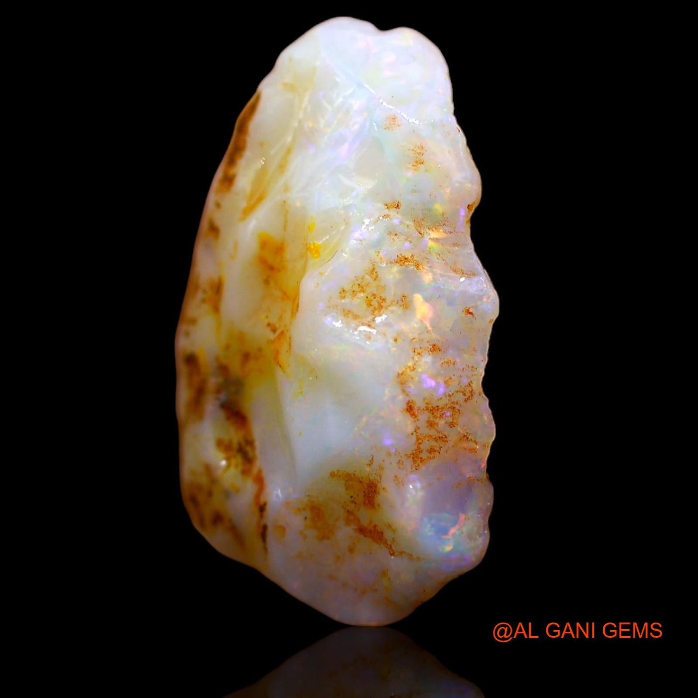 4.15 Cts Natural Australian Fire Opal Loose Gemstone Fancy Rough 18x10x4 mm RA-260
