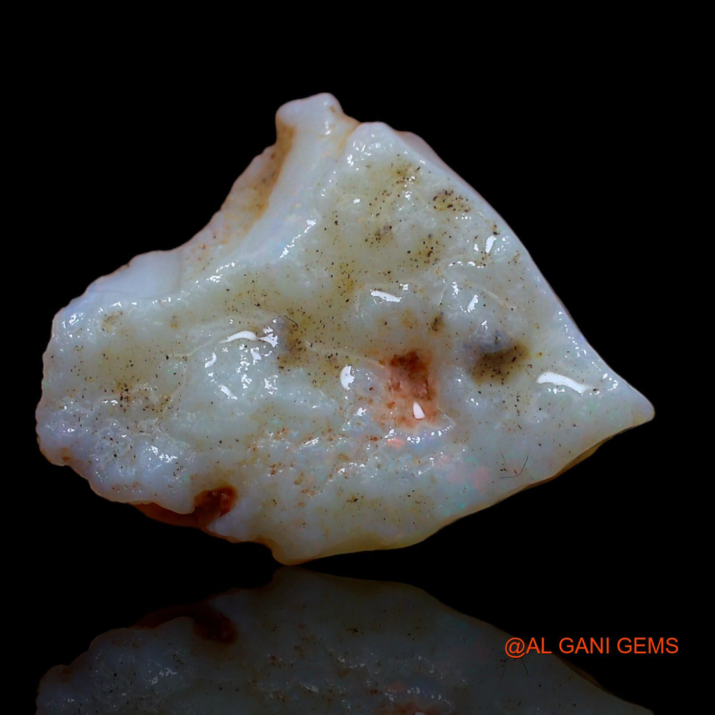 Natural Untreated Fire Opal Loose Gemstone Fancy Rough From Australia 6.65 Cts 20x15x5 mm RA-266