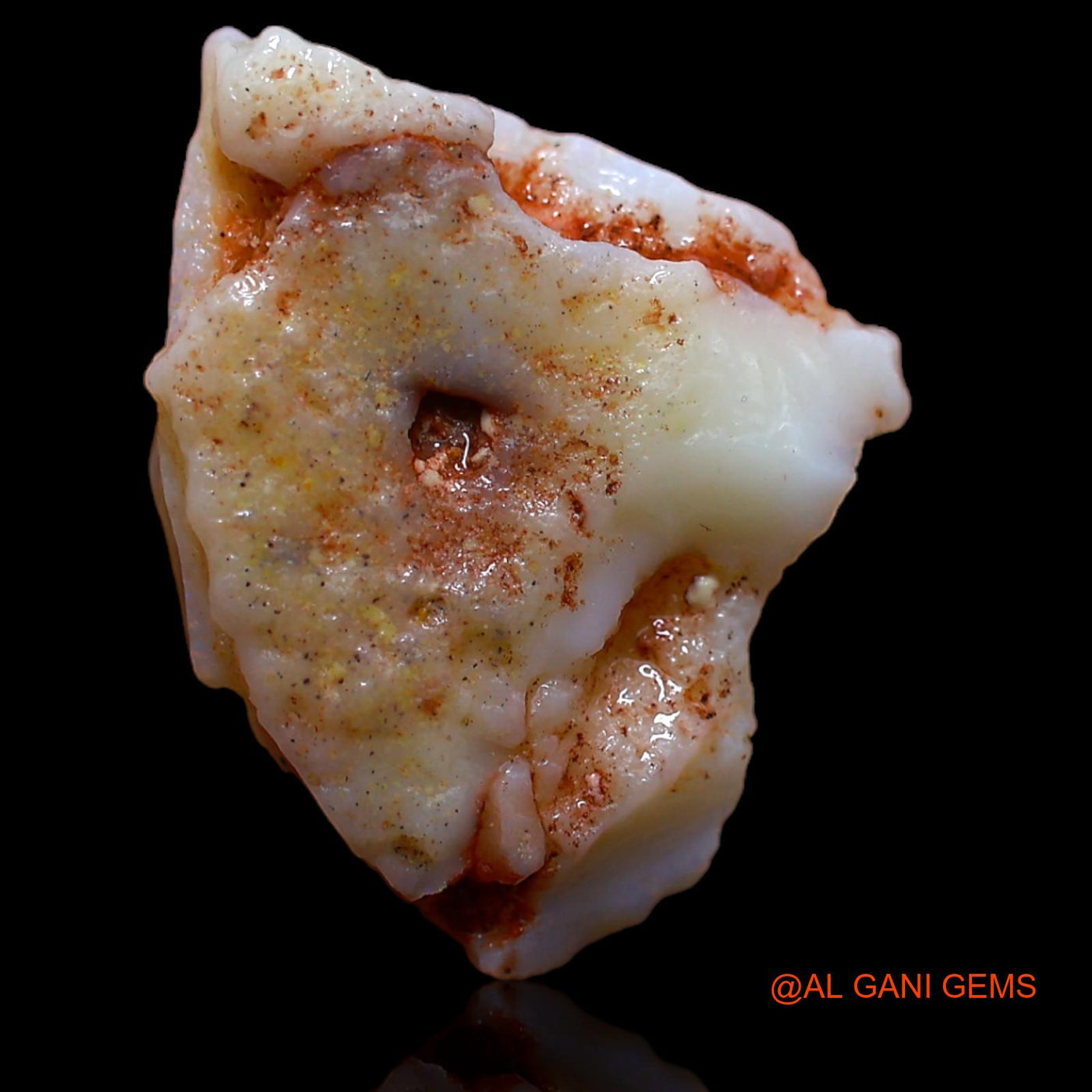 Natural Untreated Fire Opal Loose Gemstone Fancy Rough From Australia 6.65 Cts 20x15x5 mm RA-266
