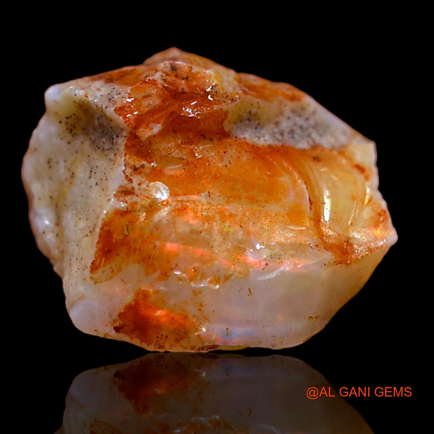 4.15 Cts Natural Australian Fire Opal Fancy Rough Loose Gemstone For Jewelry 12x12x6 mm RA-271