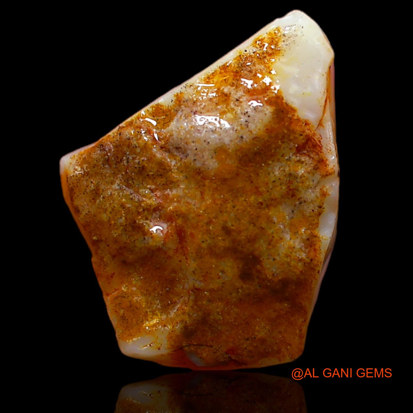 Natural Untreated Fire Opal Loose Gemstone Fancy Rough From Australia 3.65 Cts 15x12x4 mm RA-272