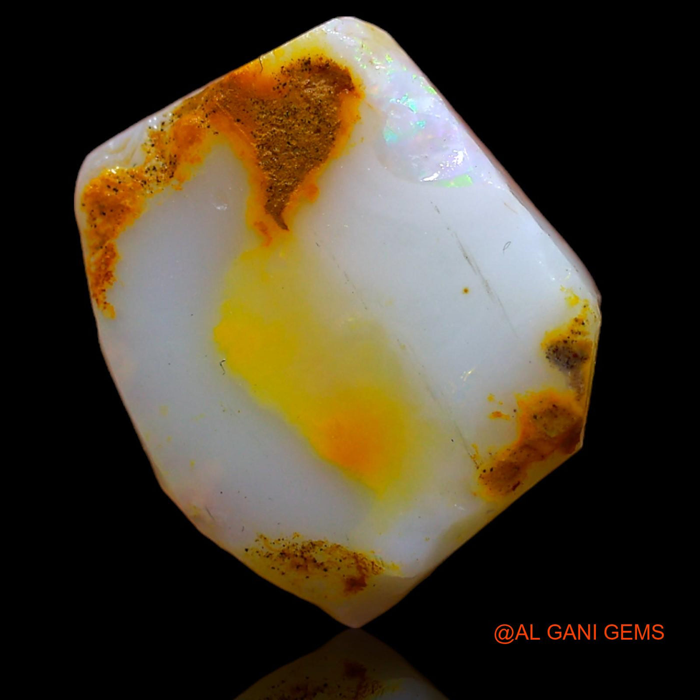 4.75 Cts Unheated Australian Fire Opal Loose Gemstone Fancy Rough Natural 14x12x3 mm RA-273
