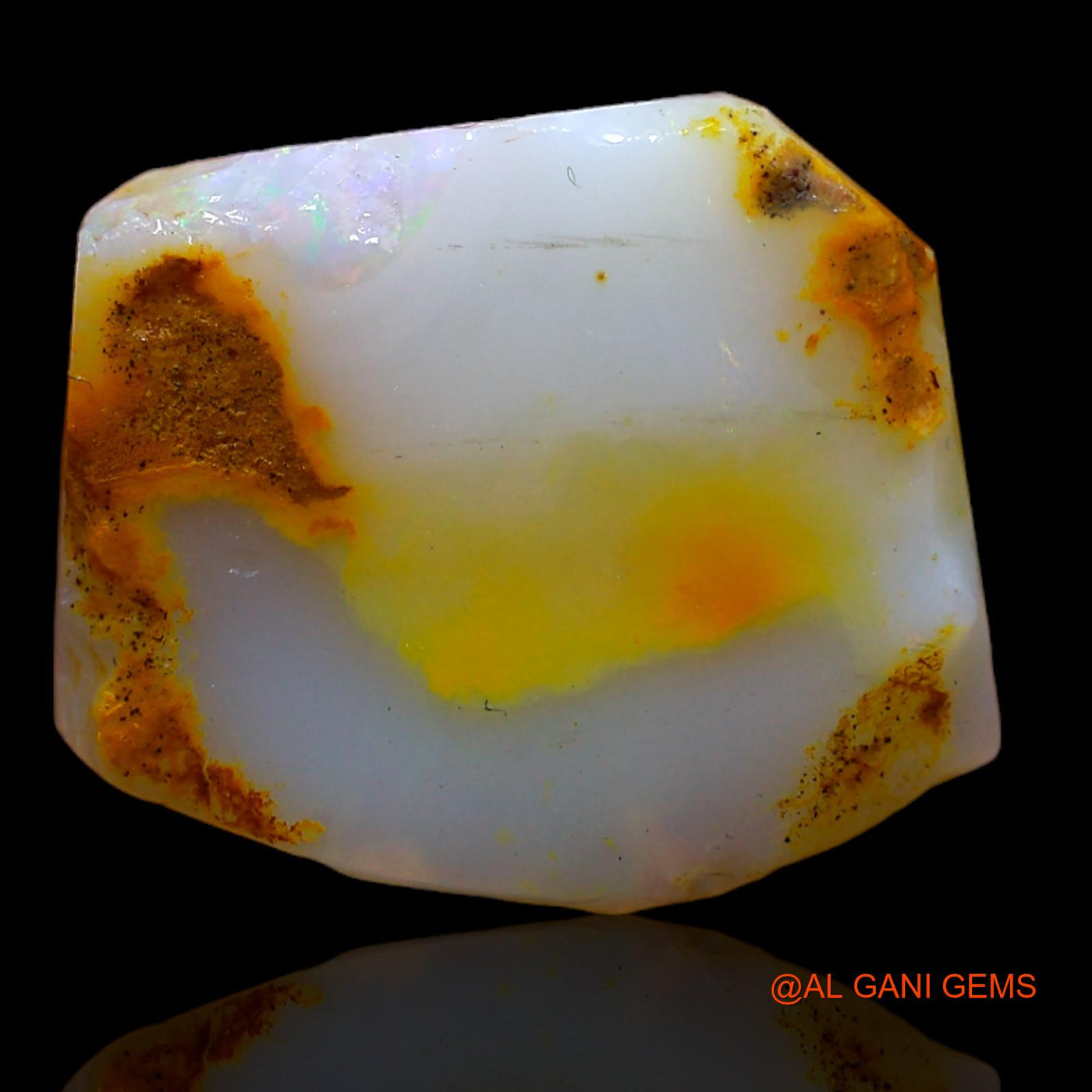 4.75 Cts Unheated Australian Fire Opal Loose Gemstone Fancy Rough Natural 14x12x3 mm RA-273