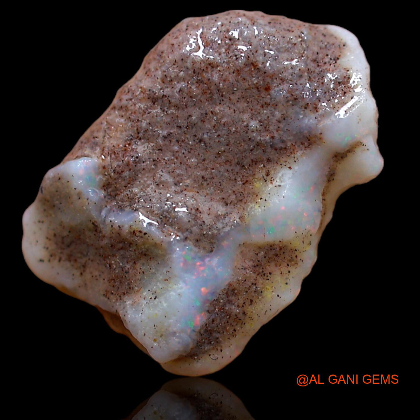 3.75 Cts Natural Australian Fire Opal Loose Gemstone Fancy Rough 15x11x3 mm RA-283