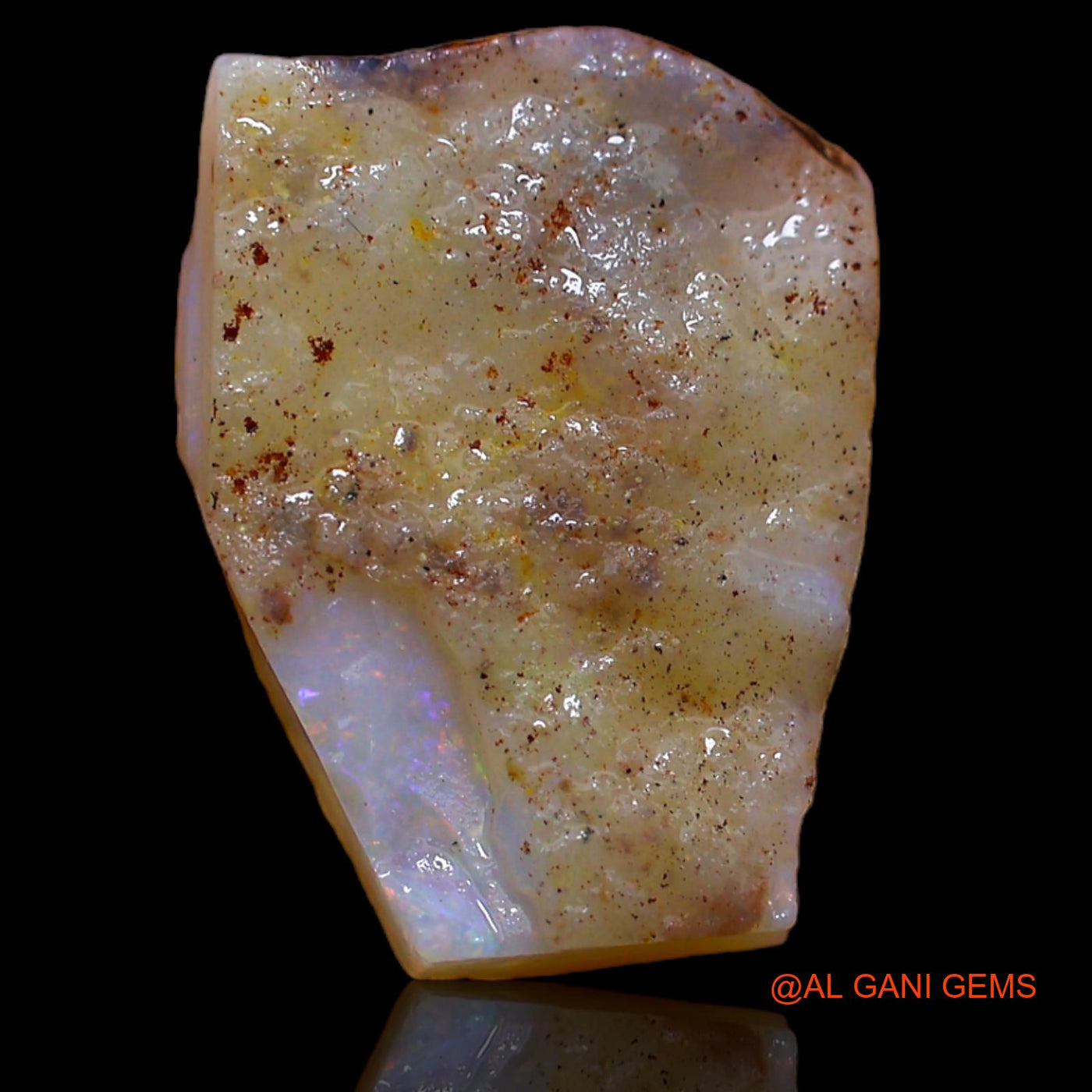 3.85 Cts Unheated Australian Fire Opal Loose Gemstone Fancy Rough Natural 15x11x3 mm RA-287