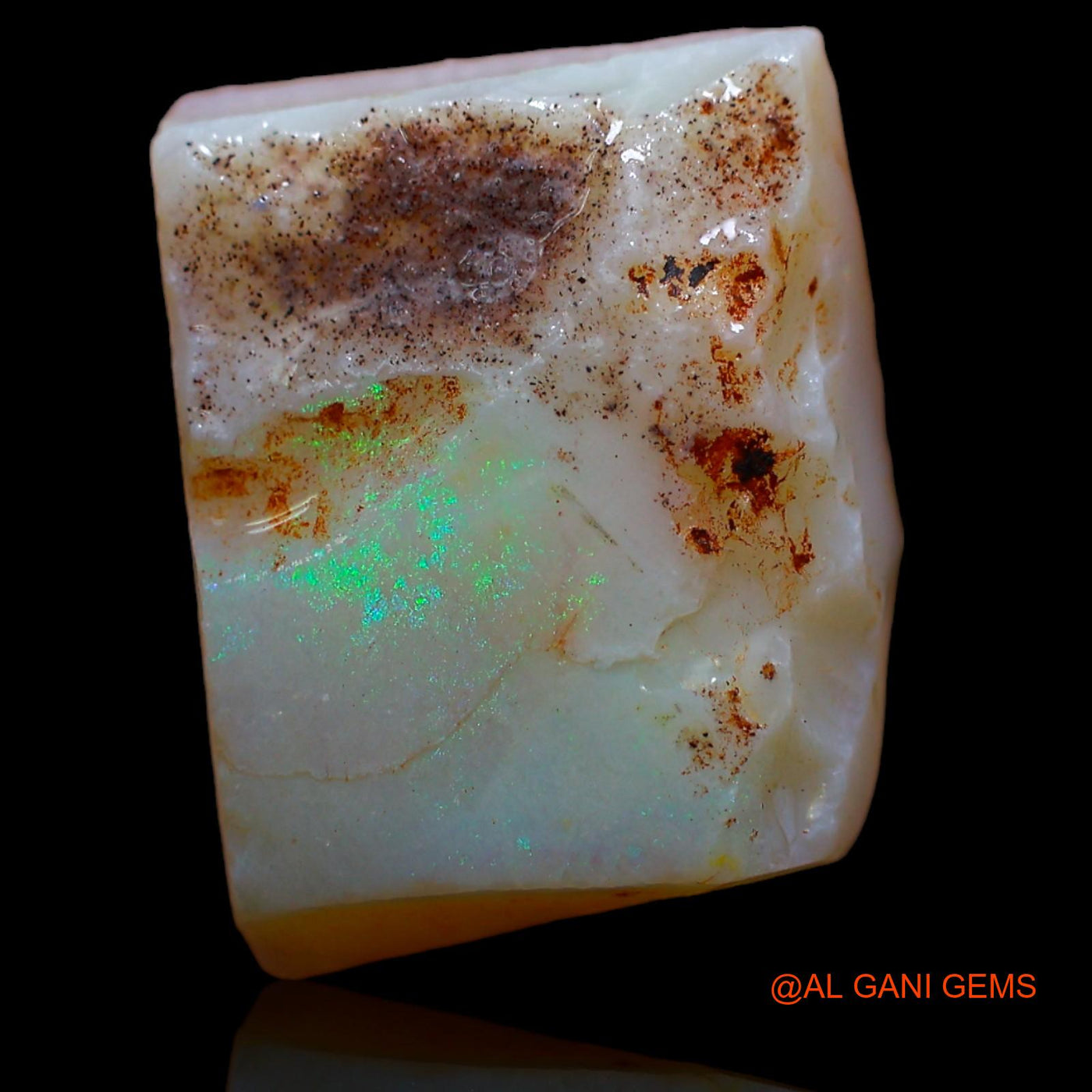 Natural Fire Opal Gemstone 11.00 Cts Loose Fancy Rough From Australia 18x13x5 mm RA-308