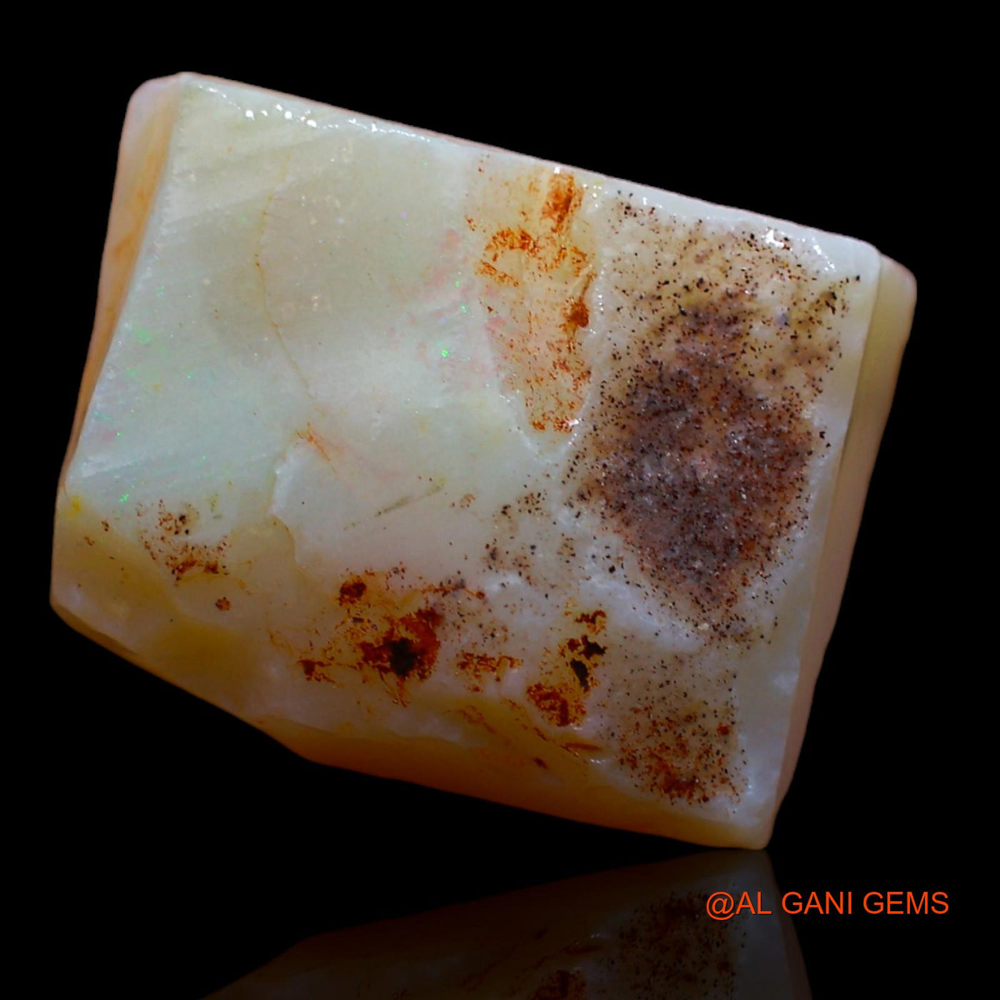 Natural Fire Opal Gemstone 11.00 Cts Loose Fancy Rough From Australia 18x13x5 mm RA-308