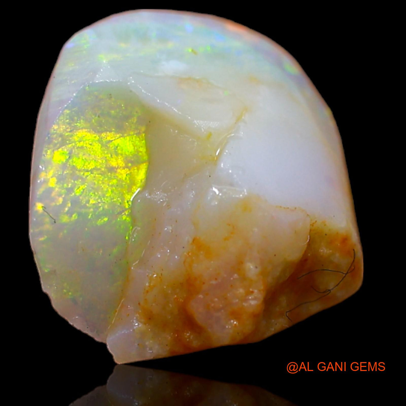 Natural Fire Opal Gemstone 3.25 Cts Loose Fancy Rough From Australia 11x10x5 mm RA-311