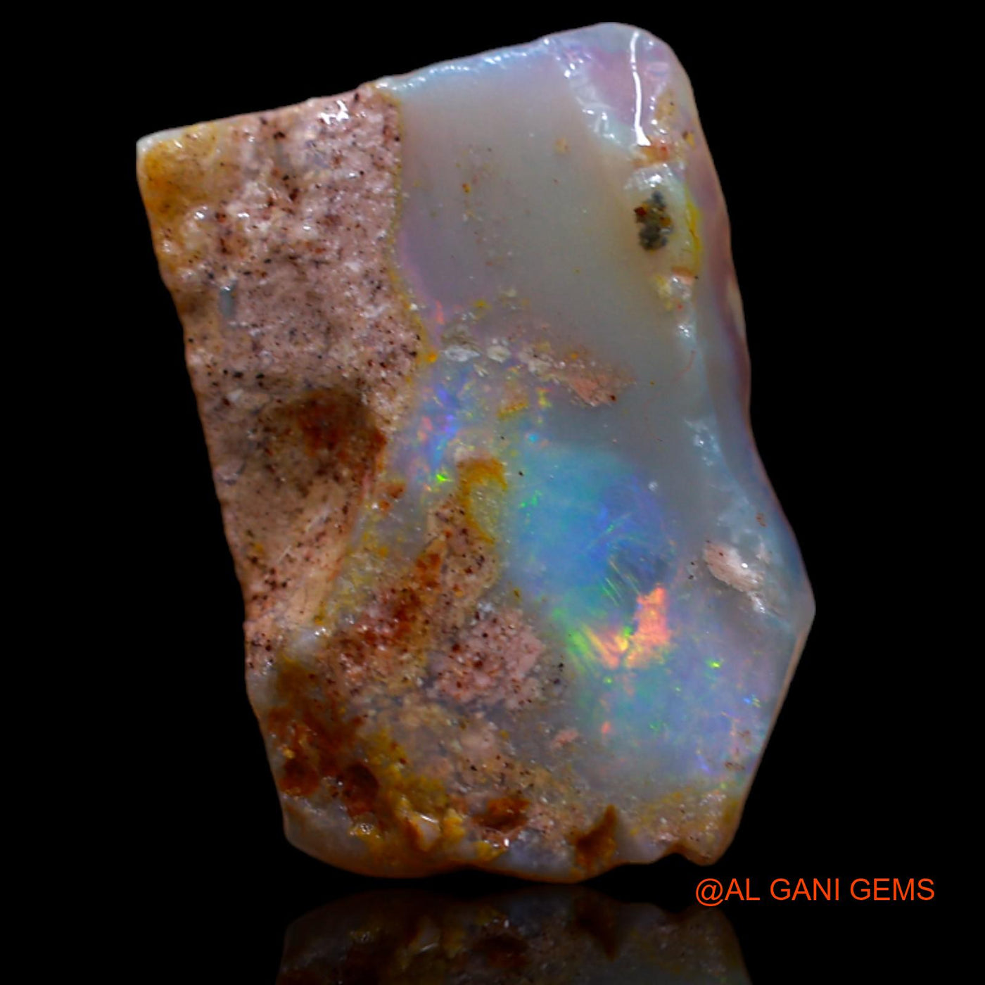 Natural Untreated Fire Opal Loose Gemstone Fancy Rough From Australia 4.25 Cts 16x10x3 mm RA-31