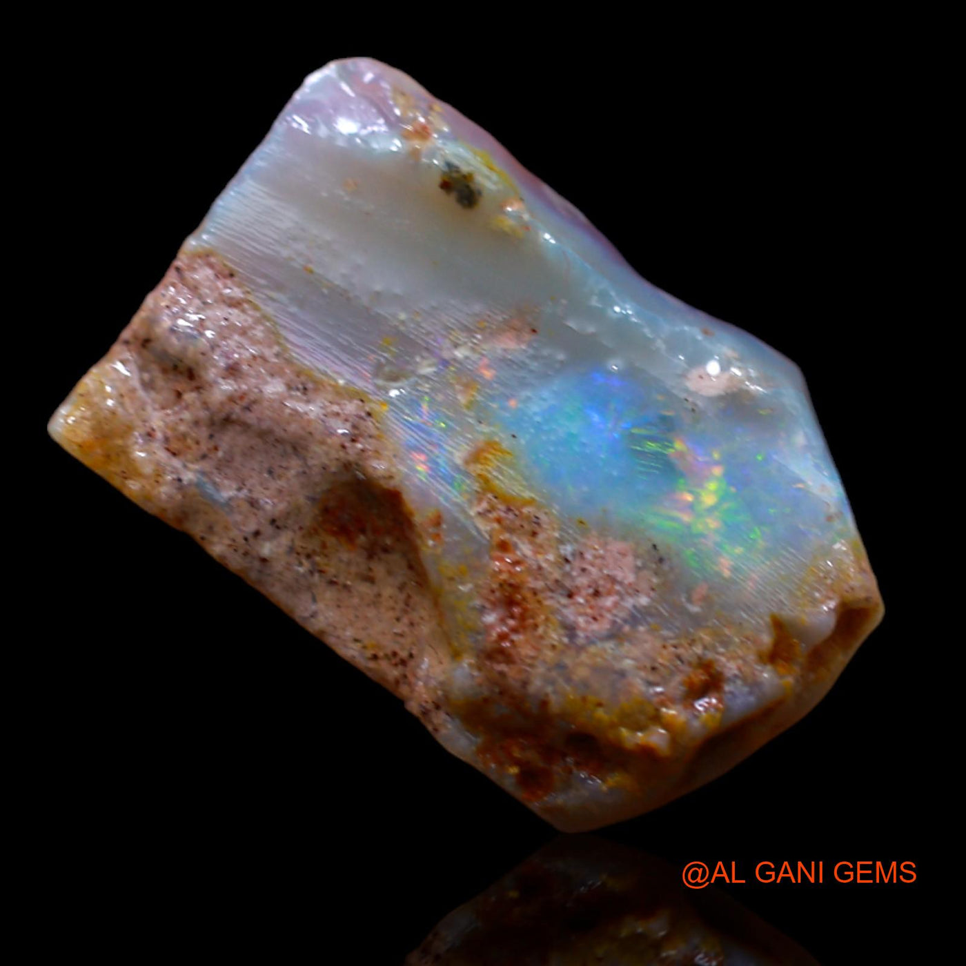 Natural Untreated Fire Opal Loose Gemstone Fancy Rough From Australia 4.25 Cts 16x10x3 mm RA-31
