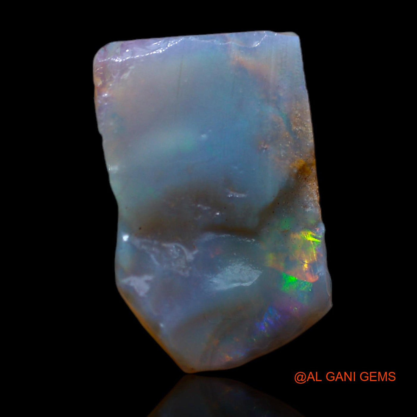 Natural Untreated Fire Opal Loose Gemstone Fancy Rough From Australia 4.25 Cts 16x10x3 mm RA-31