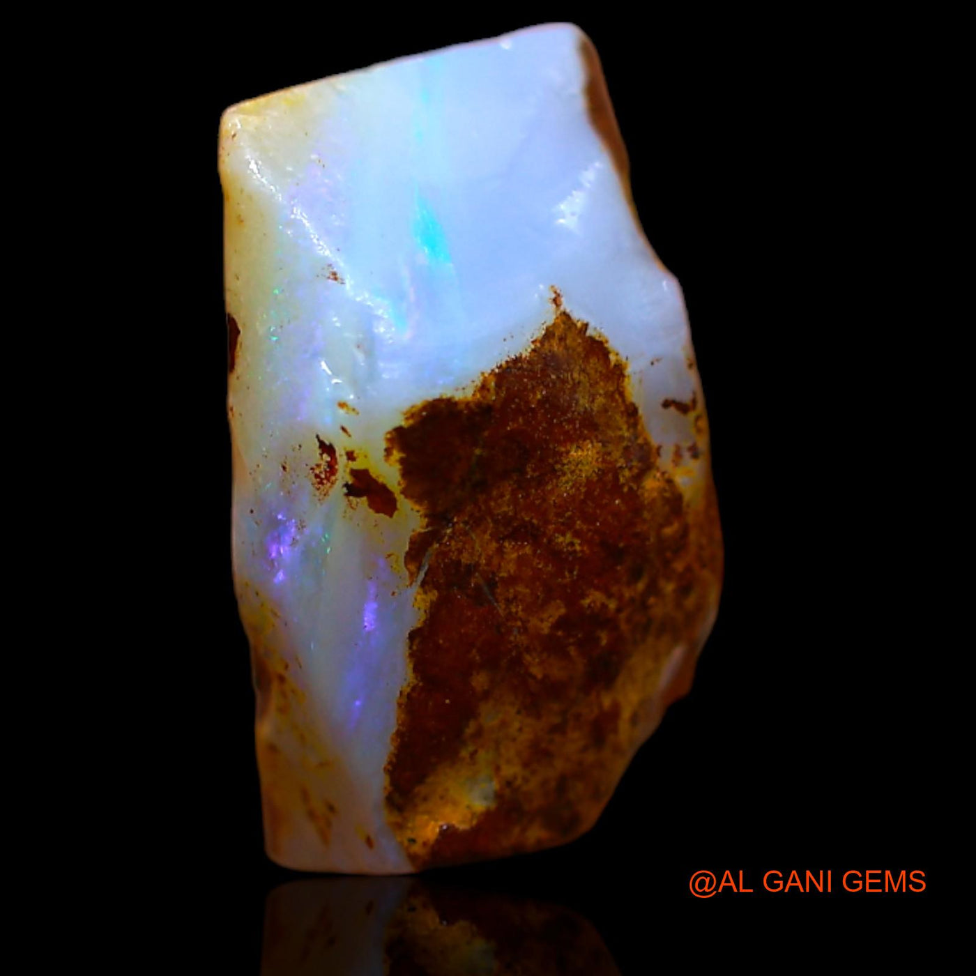 Natural Fire Opal Gemstone 11.75 Cts Loose Fancy Rough From Australia 14x14x8 mm RA-331