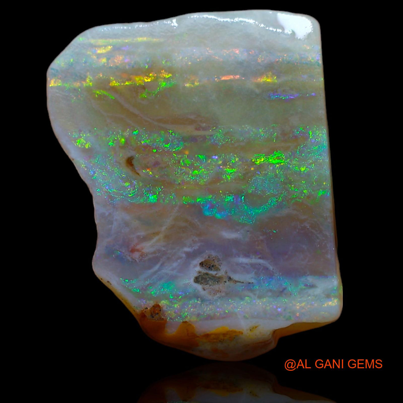 Natural Fire Opal Gemstone 9.35 Cts Loose Fancy Rough From Australia 19x15x6 mm RA-342