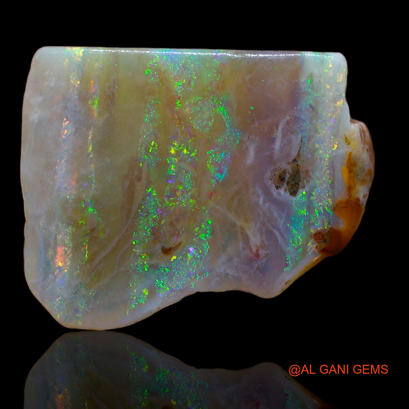 Natural Fire Opal Gemstone 9.35 Cts Loose Fancy Rough From Australia 19x15x6 mm RA-342