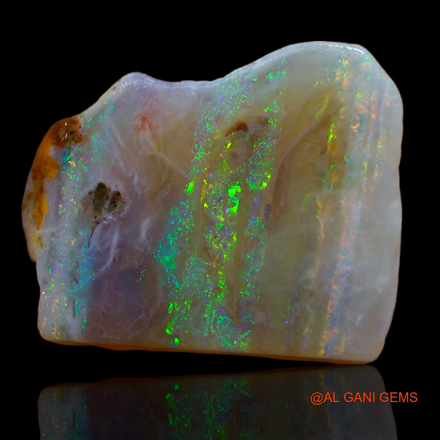 Natural Fire Opal Gemstone 9.35 Cts Loose Fancy Rough From Australia 19x15x6 mm RA-342