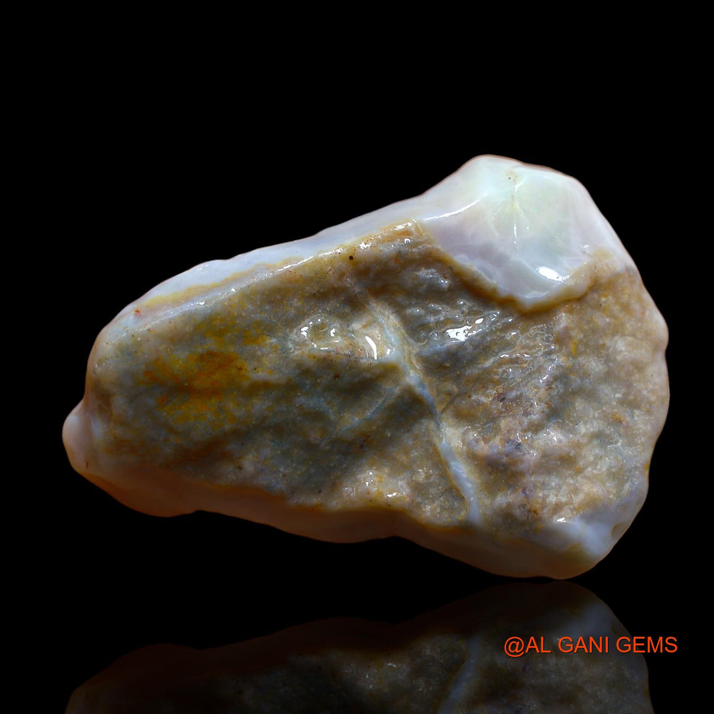 77.30 Cts Natural Australian Fire Opal Loose Gemstone Fancy Rough 49x35x9 mm RA-349