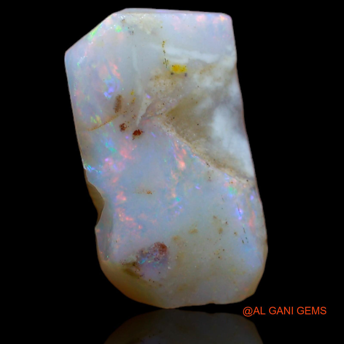 5.35 Cts Natural Australian Fire Opal Loose Gemstone Fancy Rough 16x9x5 mm RA-34