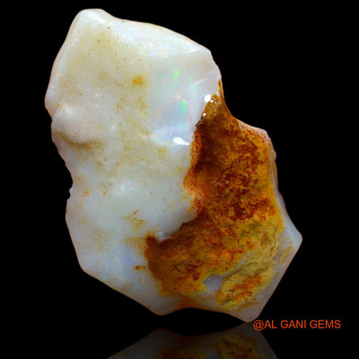 Natural Fire Opal Gemstone 9.10 Cts Loose Fancy Rough From Australia 26x17x4 mm RA-357