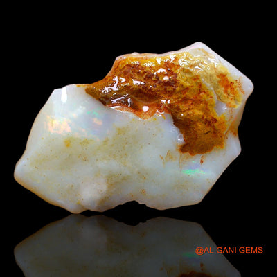 Natural Fire Opal Gemstone 9.10 Cts Loose Fancy Rough From Australia 26x17x4 mm RA-357