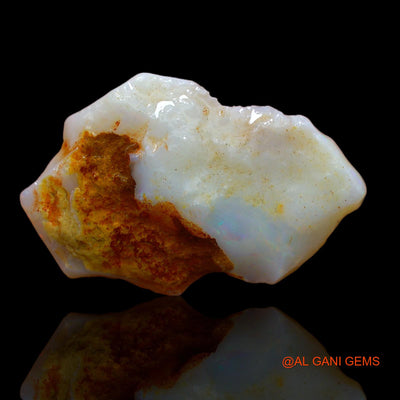 Natural Fire Opal Gemstone 9.10 Cts Loose Fancy Rough From Australia 26x17x4 mm RA-357