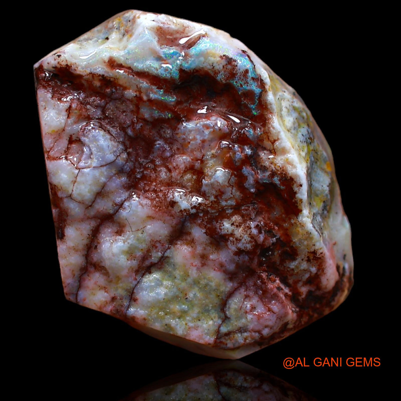 12.00 Cts Natural Australian Fire Opal Loose Gemstone Fancy Rough 23x18x5 mm RA-371