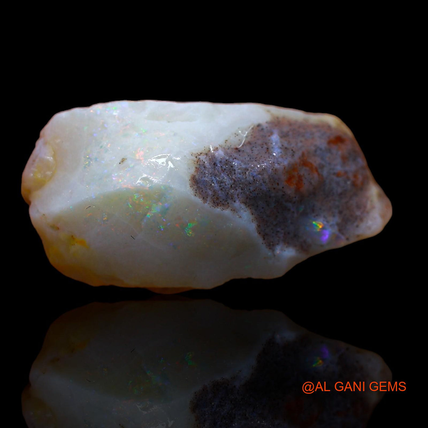 17.55 Cts Natural Australian Fire Opal Loose Gemstone Fancy Rough 26x13x11 mm RA-380