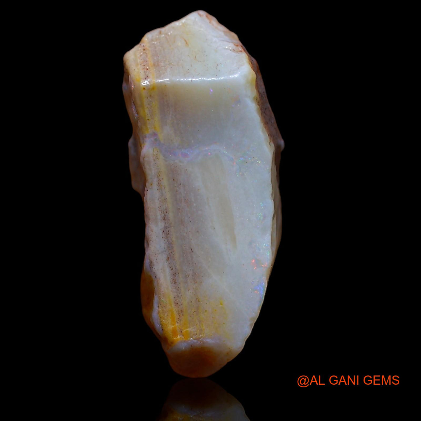 17.55 Cts Natural Australian Fire Opal Loose Gemstone Fancy Rough 26x13x11 mm RA-380