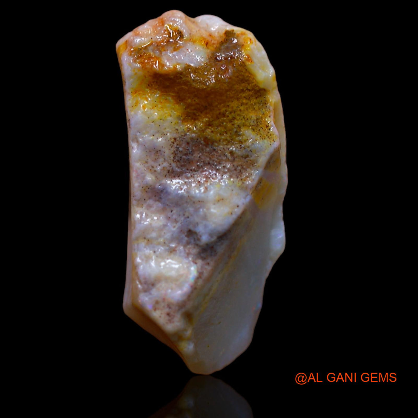 17.55 Cts Natural Australian Fire Opal Loose Gemstone Fancy Rough 26x13x11 mm RA-380
