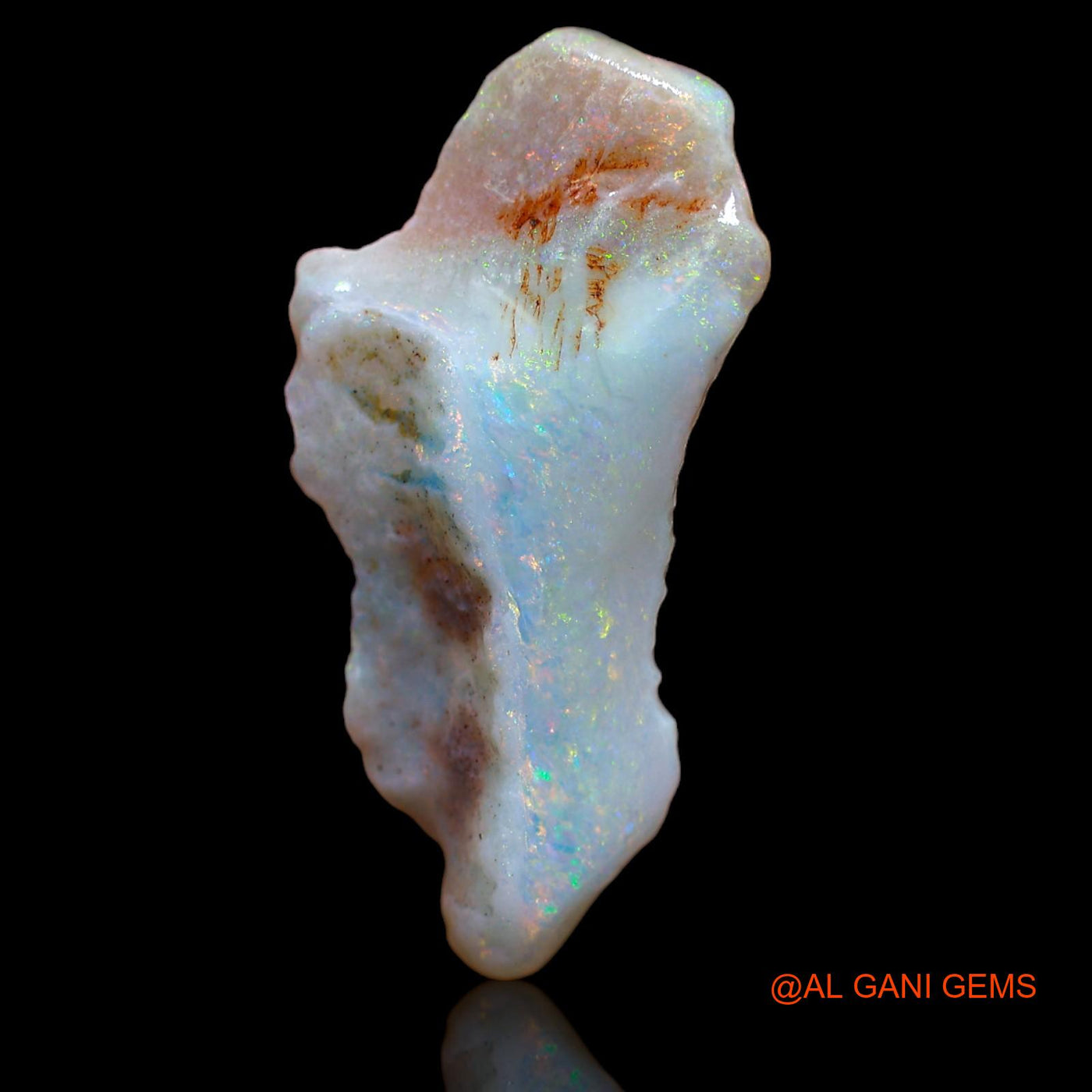 6.35 Cts Natural Australian Fire Opal Loose Gemstone Fancy Rough 26x13x4 mm RA-383
