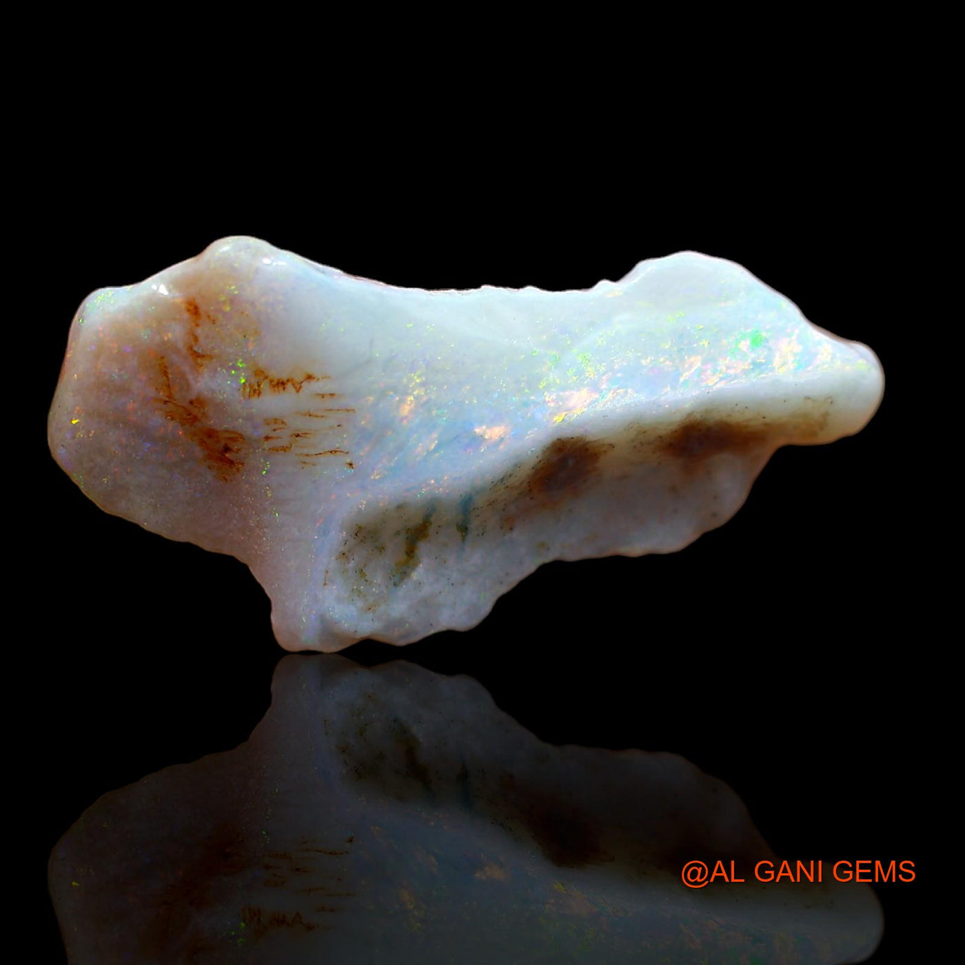 6.35 Cts Natural Australian Fire Opal Loose Gemstone Fancy Rough 26x13x4 mm RA-383