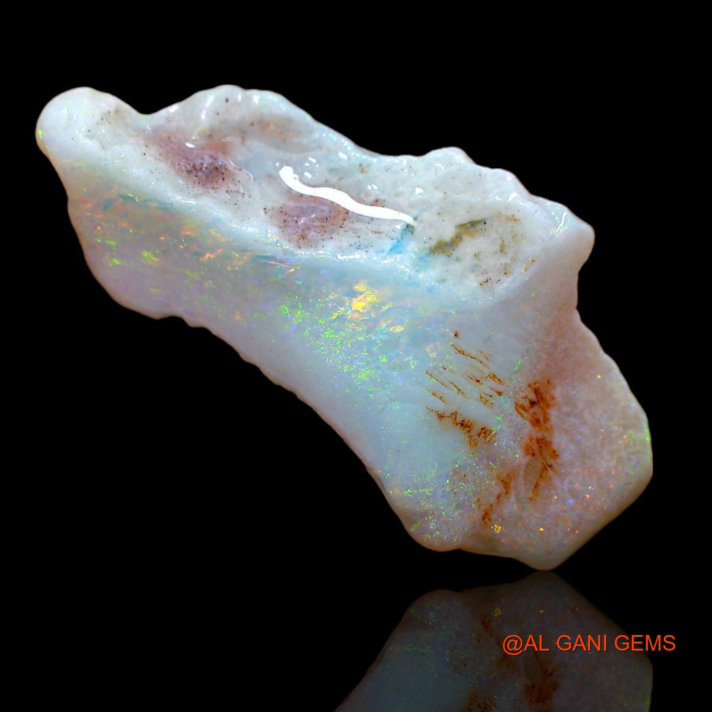 6.35 Cts Natural Australian Fire Opal Loose Gemstone Fancy Rough 26x13x4 mm RA-383