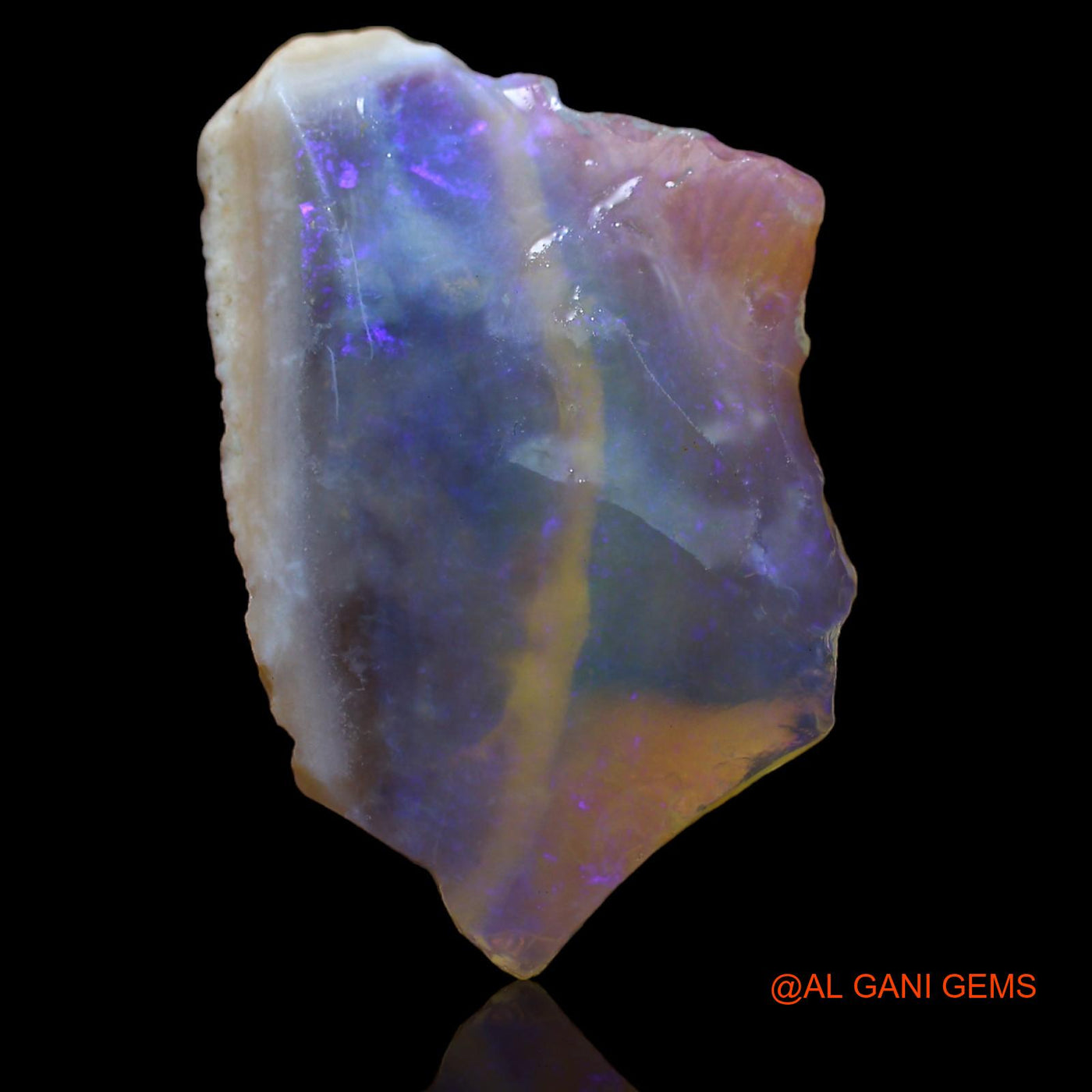 10.25 Cts Unheated Australian Fire Opal Loose Gemstone Fancy Rough Natural 26x17x6 mm RA-399