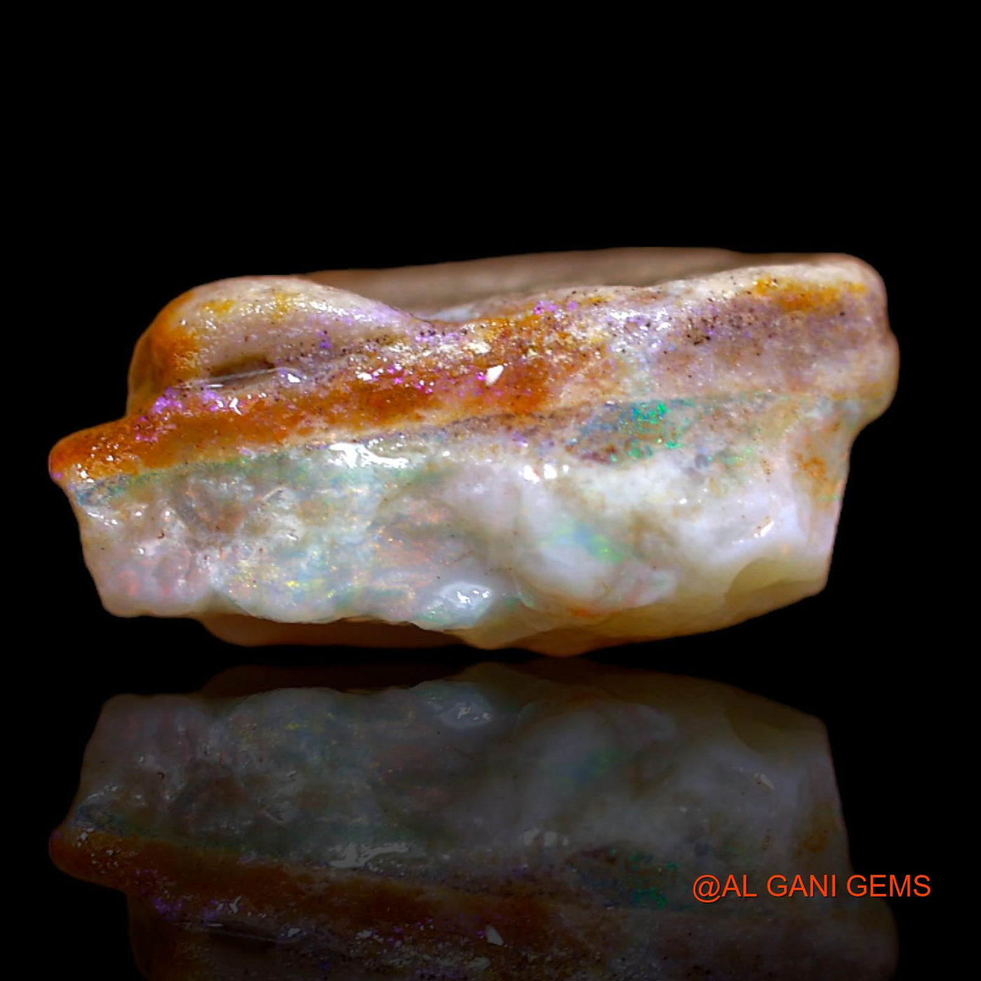 11.40 Cts Natural Australian Fire Opal Loose Gemstone Fancy Rough 16x16x8 mm RA-3