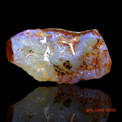 Natural Untreated Fire Opal Loose Gemstone Fancy Rough From Australia 11.00 Cts 25x13x7 mm RA-417