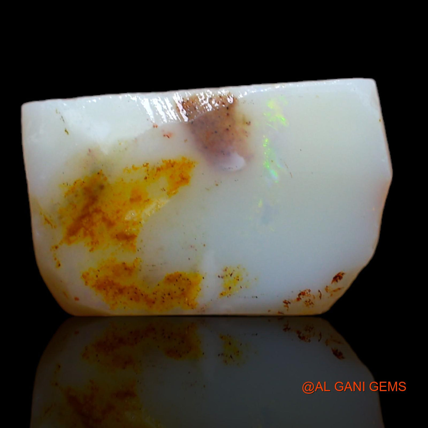 Natural Fire Opal Gemstone 6.65 Cts Loose Fancy Rough From Australia 16x10x4 mm RA-41
