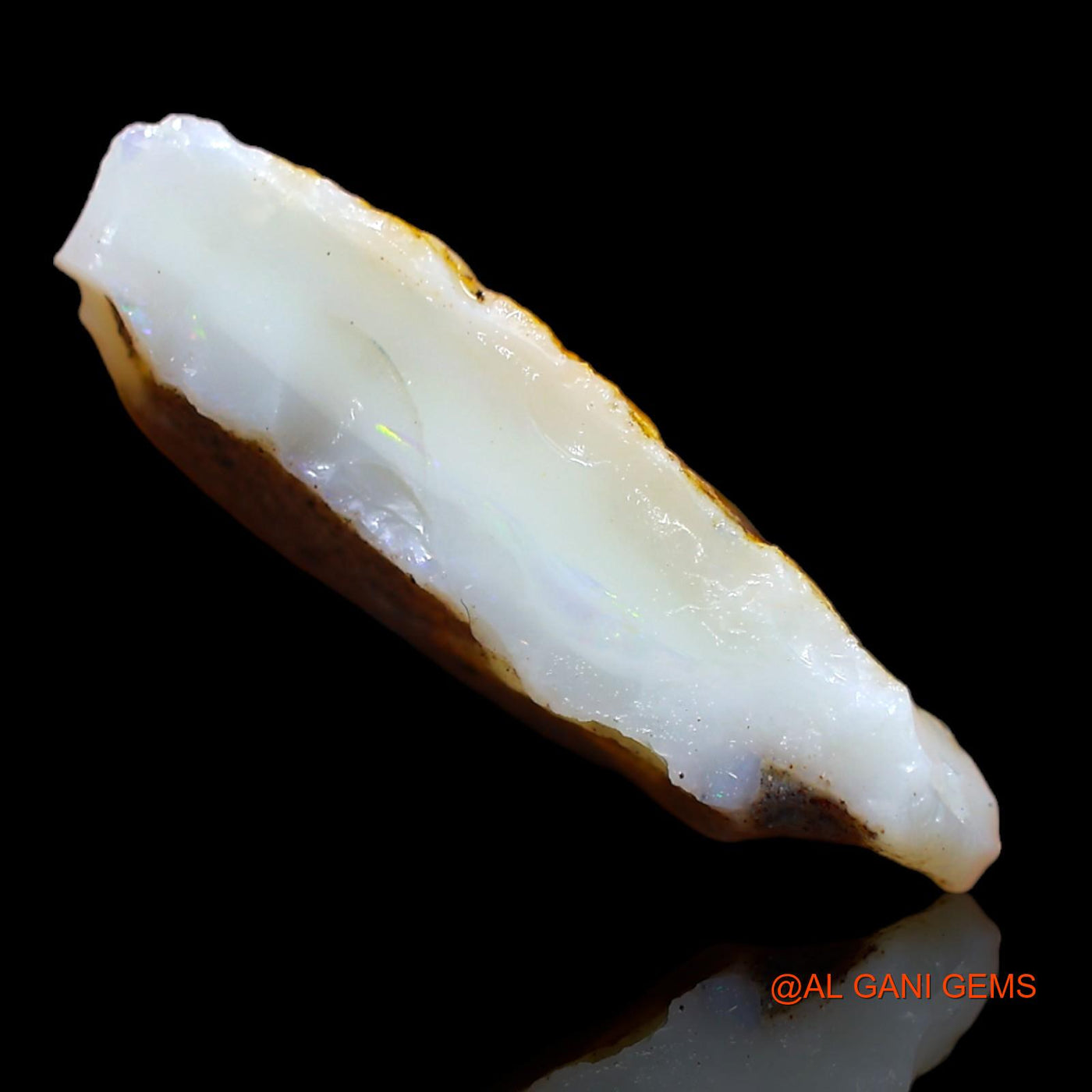 Natural Fire Opal Gemstone 10.15 Cts Loose Fancy Rough From Australia 19x16x6 mm RA-424
