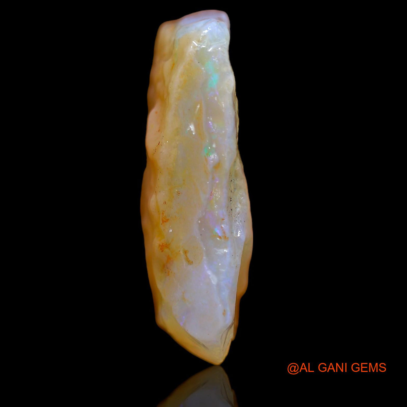 13.85 Cts Natural Australian Fire Opal Loose Gemstone Fancy Rough 25x16x6 mm RA-427