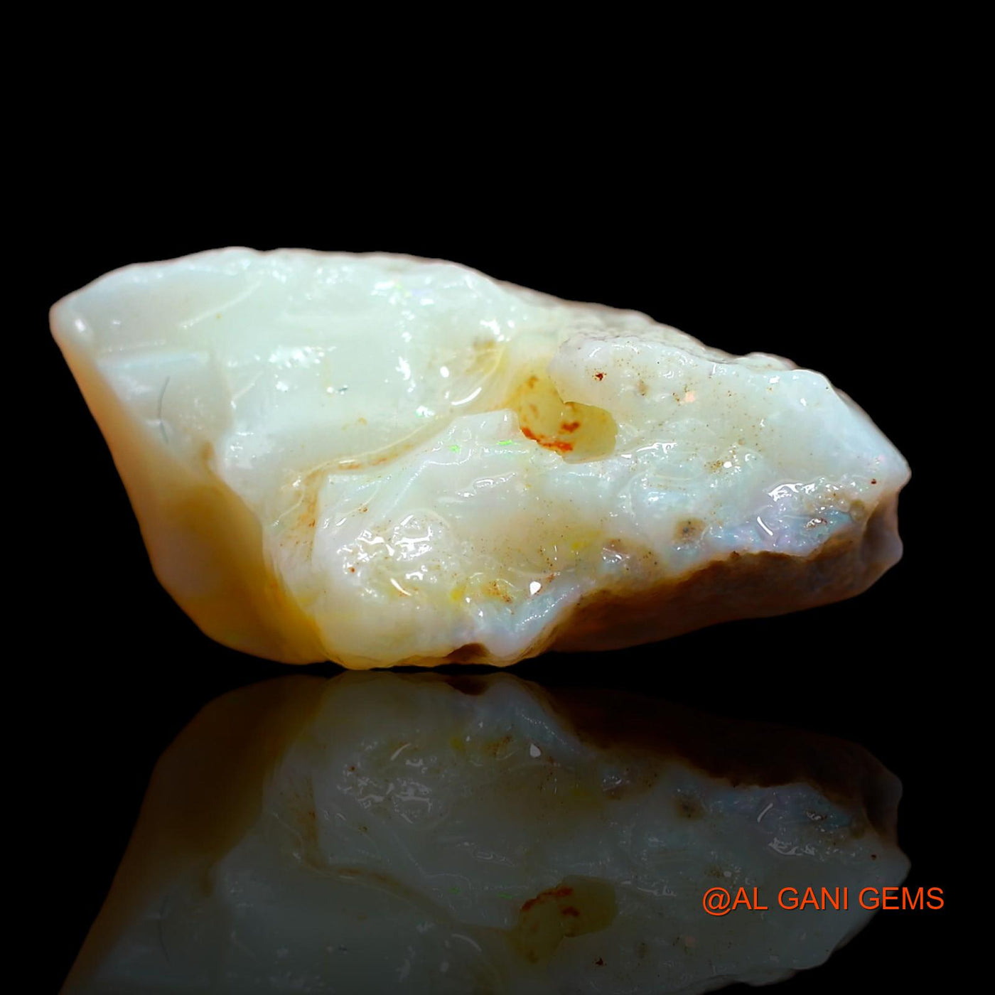 Natural Fire Opal Gemstone 18.45 Cts Loose Fancy Rough From Australia 25x13x11 mm RA-436