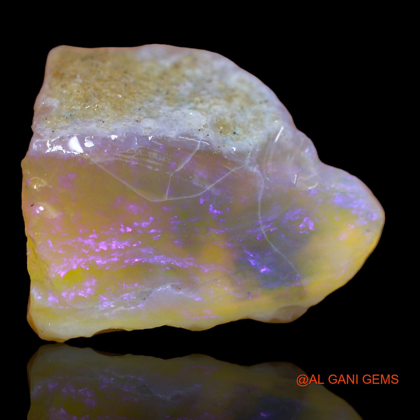 Natural Fire Opal Gemstone 20.35 Cts Loose Fancy Rough From Australia 21x19x11 mm RA-438