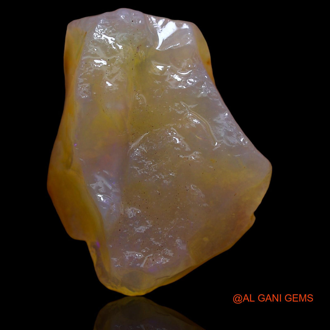 Natural Fire Opal Gemstone 21.00 Cts Loose Fancy Rough From Australia 24x20x8 mm RA-440