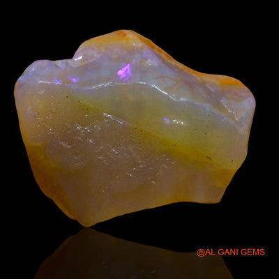 Natural Fire Opal Gemstone 21.00 Cts Loose Fancy Rough From Australia 24x20x8 mm RA-440