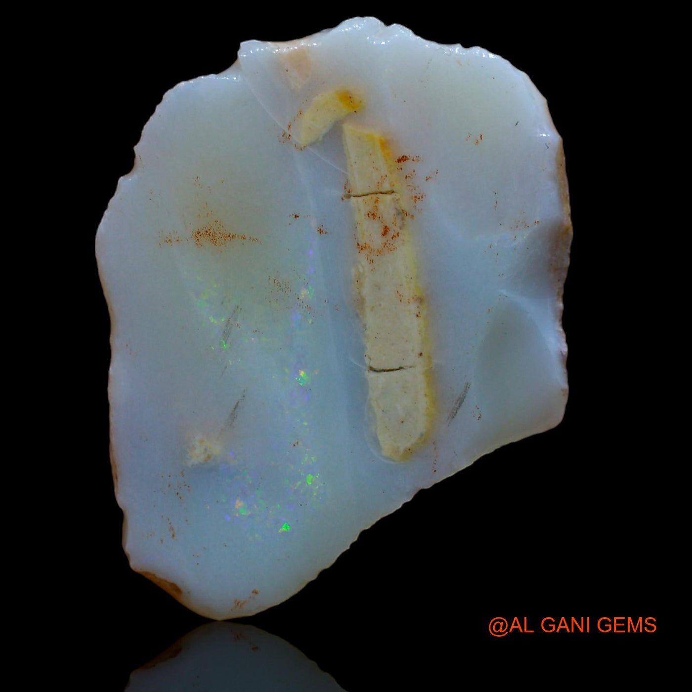 Natural Fire Opal Gemstone 19.00 Cts Loose Fancy Rough From Australia 28x21x7 mm RA-444